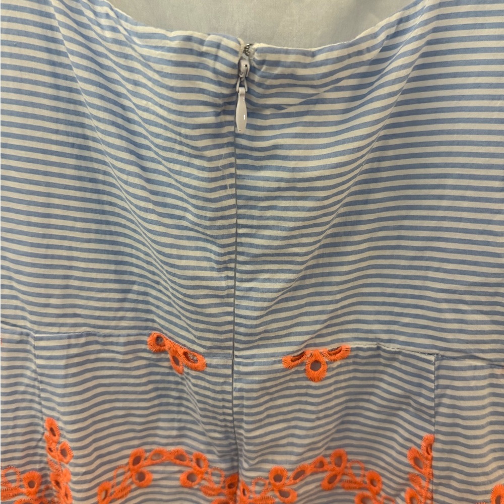 Tularosa Blue and Orange Embroidered Mini Dress - Picture 3 of 7